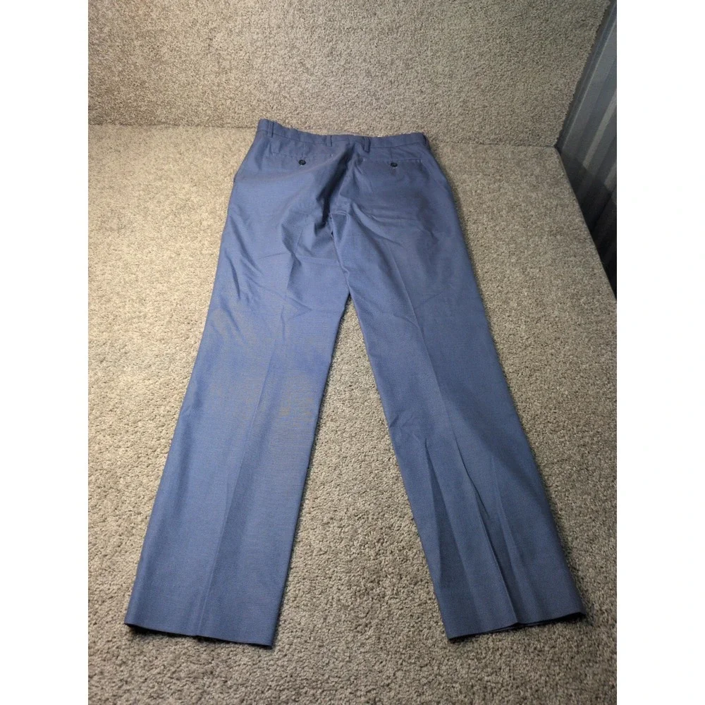 Banana Republic Slim‎ Fit Blue Micro Pattern Dress Pants Mens 33x32 Trousers